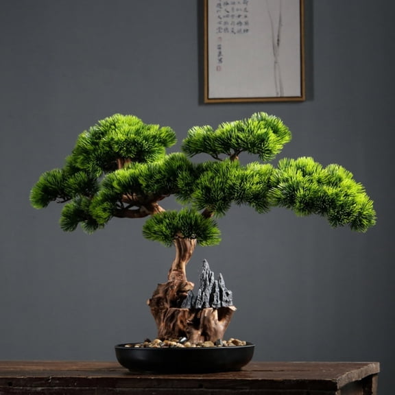 Artificial plant, decorative artificial trees simulation pine pine pot plant, artificial plant decoration