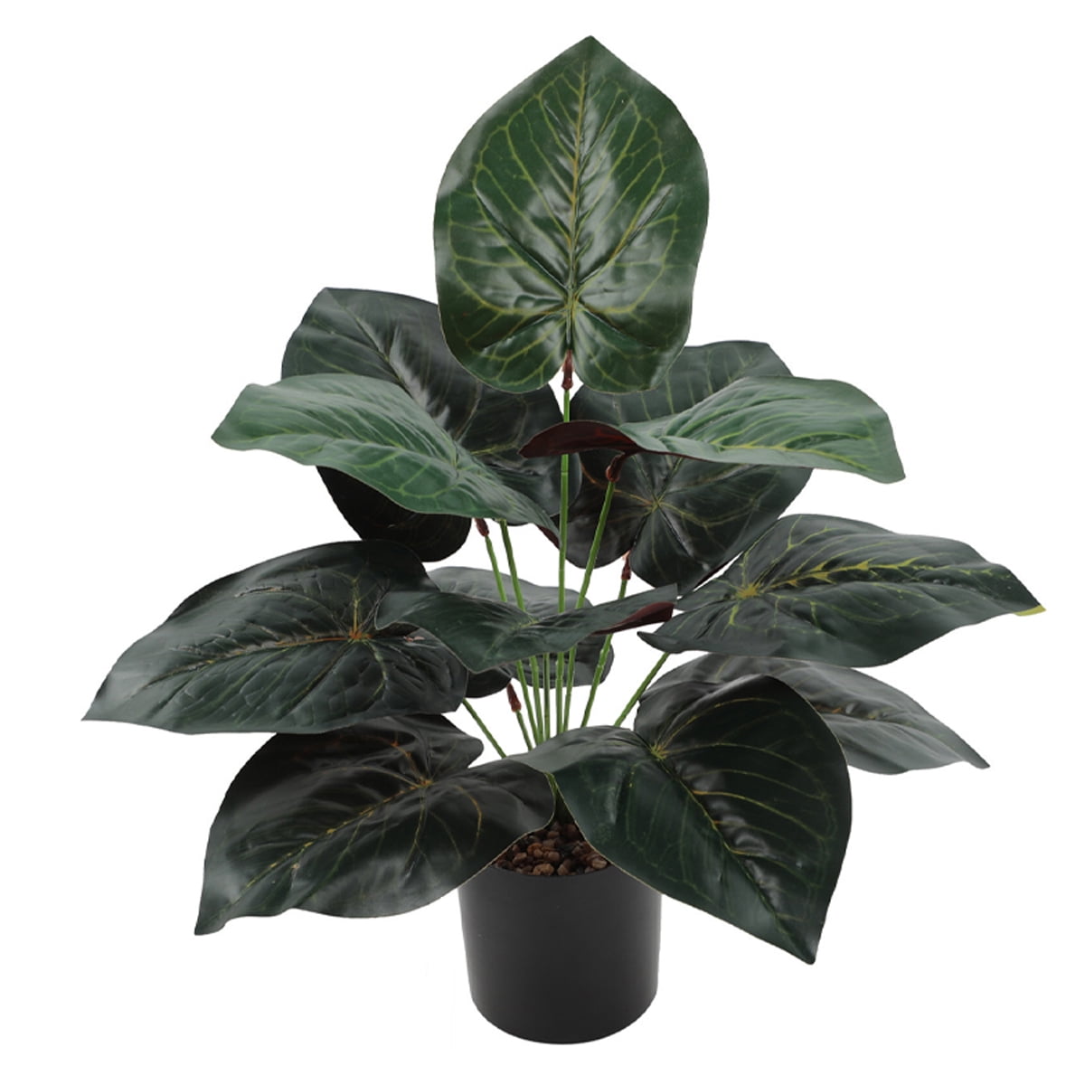 Artificial plants Fake houseplants Realistic houseplants in black POTS