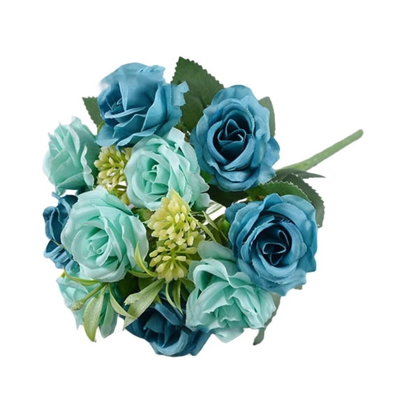Artificial rose flower bouquet 10 small roses wedding decoration flowers