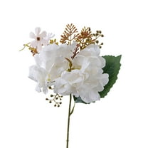 Artificial Flowers White Fake Flower Bouquet for Home and Wedding Decoration, 13.3 Inch Real-Like Floral Stem for Party Office Decor