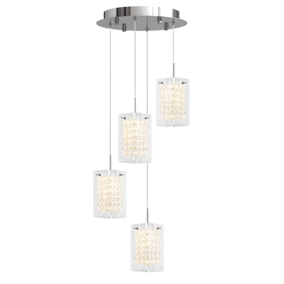 Artika Bubble Cube Pendant Light, 4, Chrome