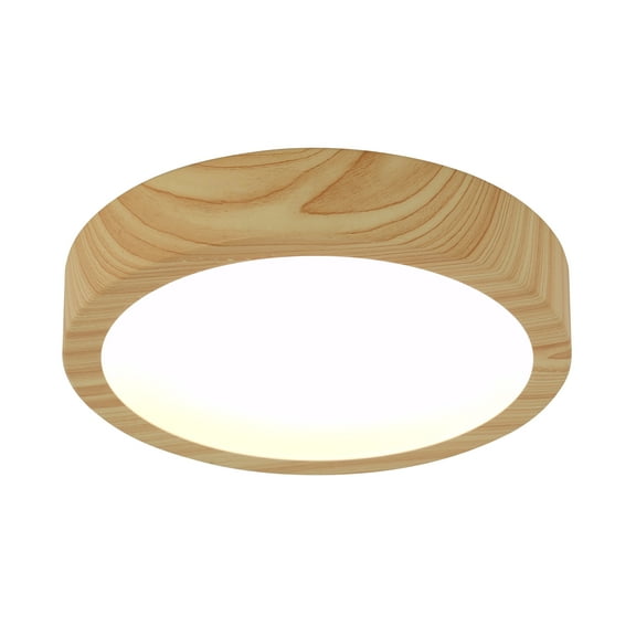 Artika Dryad 10 in. 16 Watt Modern Wood Integrated LED Flush Mount Ceiling Light Fixture for Kitchen or Bedroom