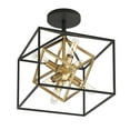 thumbnail image 1 of Artika Imperium 6 Lights Semi-Flush Mount Light Fixture Black and Gold, 1 of 7