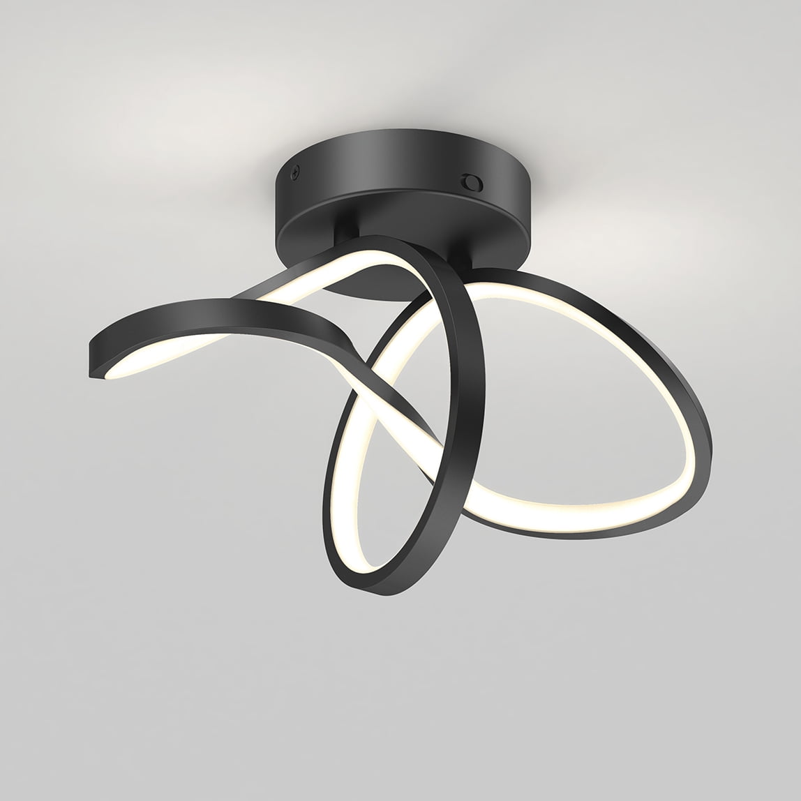 Artika Loop Flush Mount Light 3 CCT Black