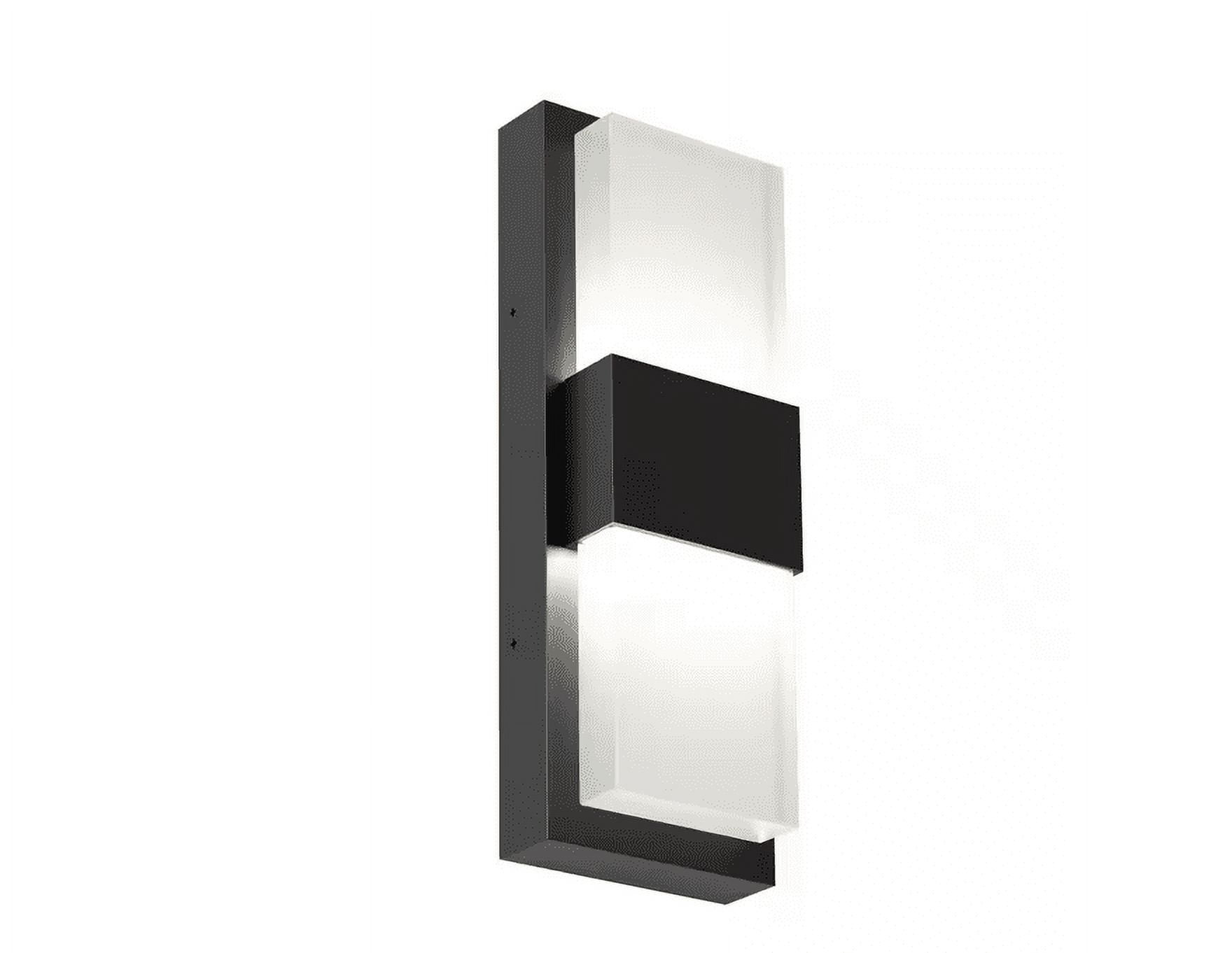 Medium Black Steel Modern Outdoor LED Lantern Sconce