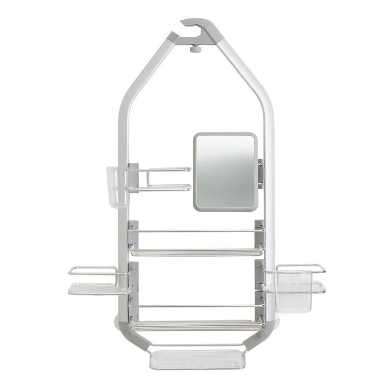 Thideewiz 3 Pack Adhesive Hanging Shower Caddy, 2.7-3.1inch 3 Pcak, Silver