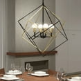 thumbnail image 1 of Artika Peyton 15W LED Modern Mid-Century Chandelier, Black and Gold, 1 of 10