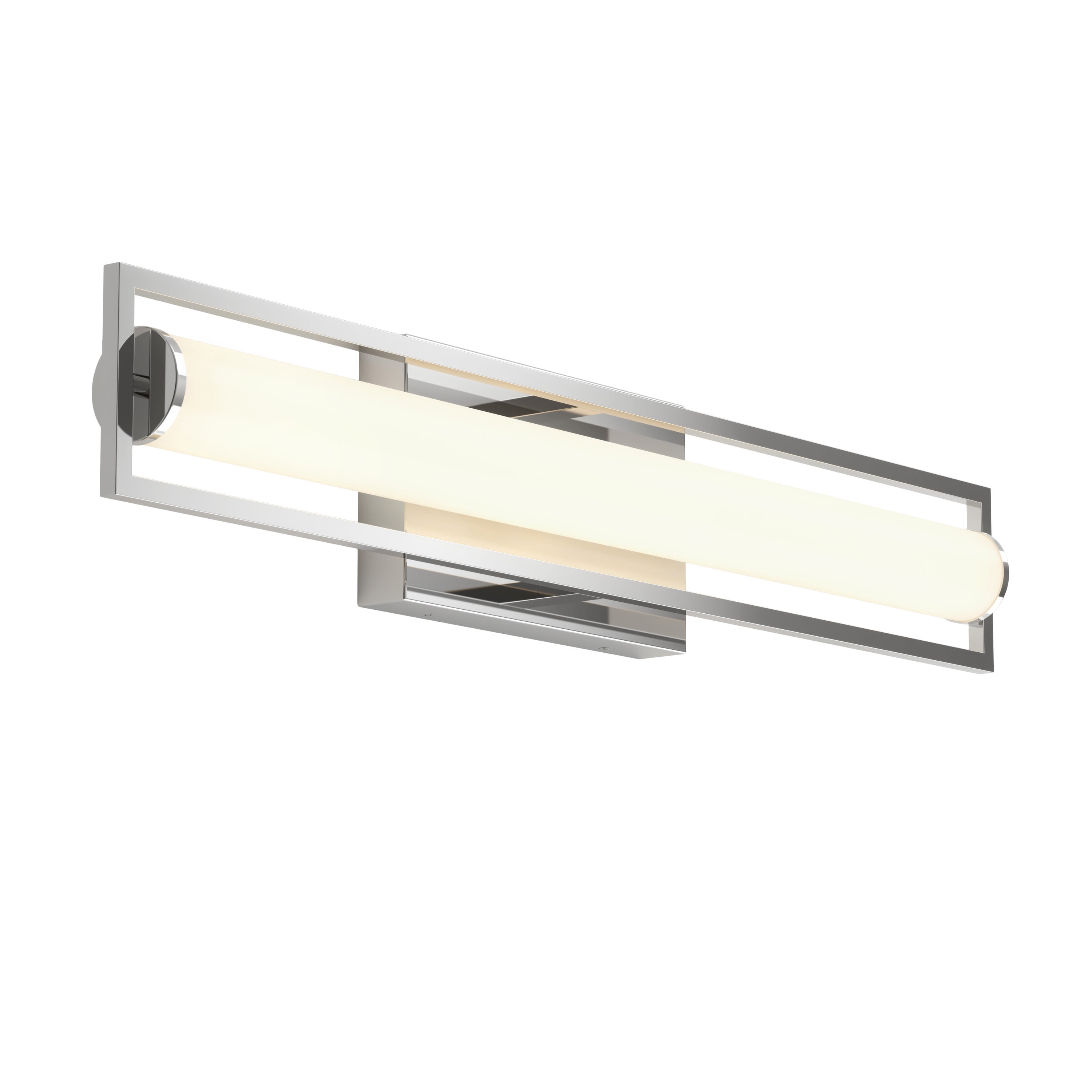 Modern Chrome LED Vanity Wall Sconce, 27-inch