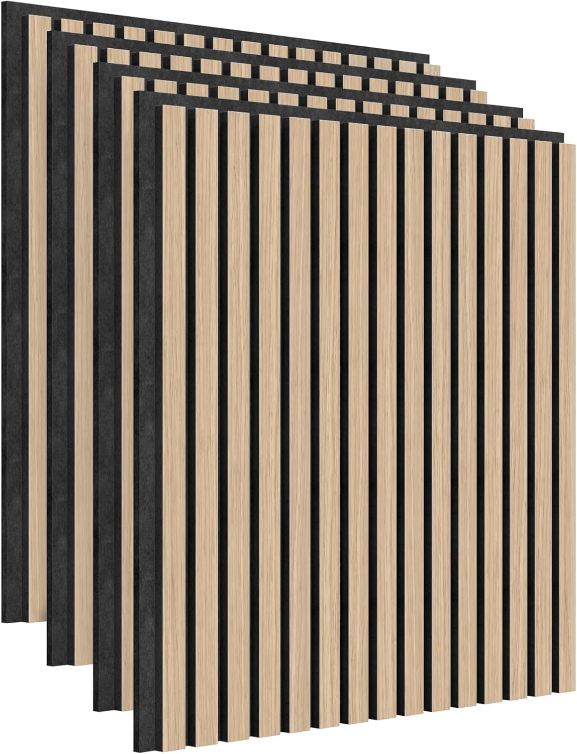 Artika Sonolok Sound-Absorbing Panel Kit, Oak and Black, 15.5 Sq Ft (4 Panels)