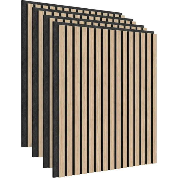Artika Sonolok Sound-Absorbing Panel Kit, Oak and Black, 15.5 Sq Ft (4 Panels)