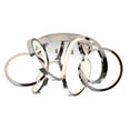thumbnail image 1 of Artika Swirl Ribbon Modern Flush Mount Ceiling Light Fixture, Chrome, 1 of 5