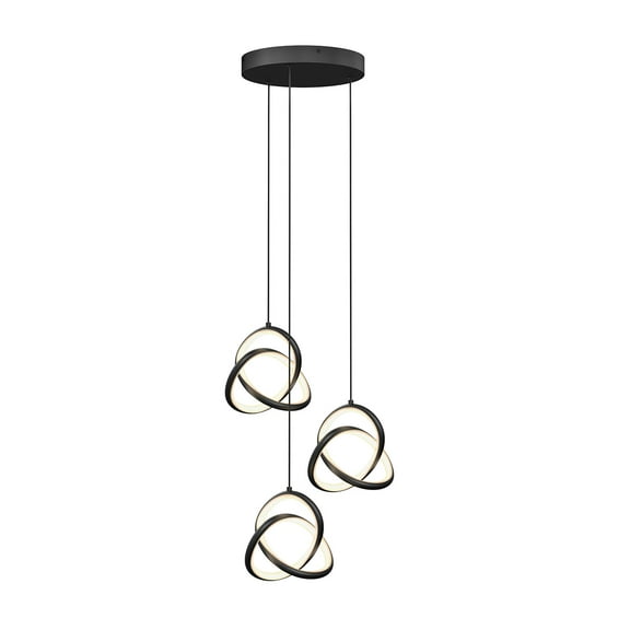 Artika Zephyr 3 Light Modern LED Pendant 3 CCT Black
