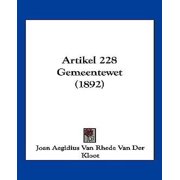 Artikel 228 Gemeentewet 1892 Paperback