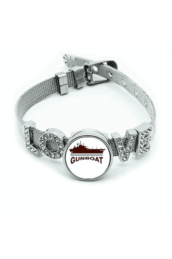 Artillery Bombs Ships Command Fighting Bracelet Wristband Crystal Love Adjustable Bangle