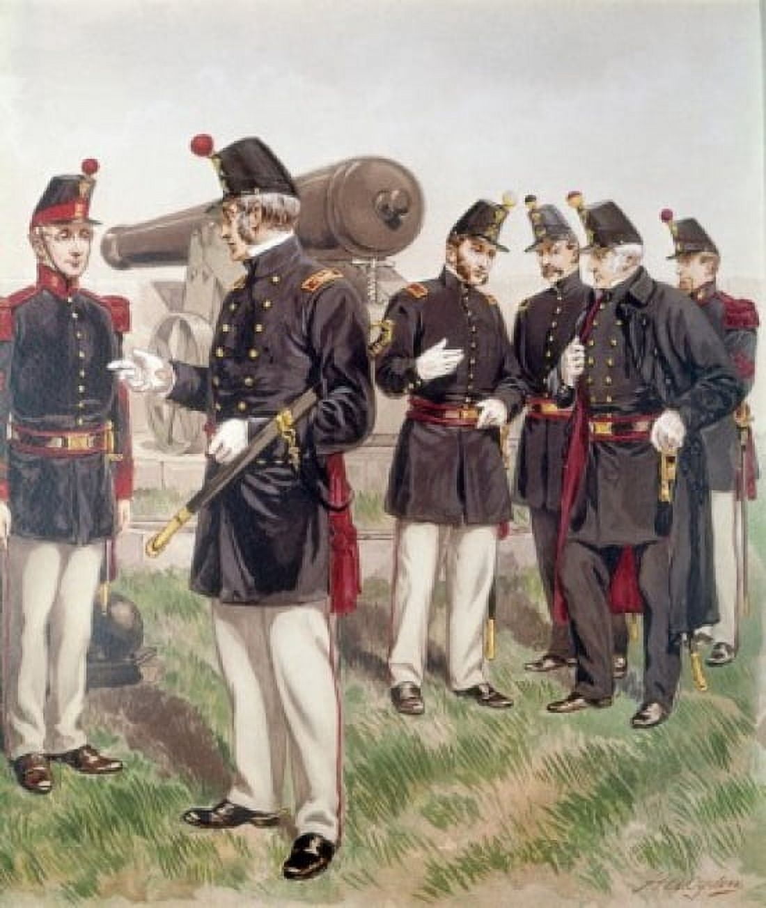 Artillery Ordnance And Engineers (1851-58) Ogden Henry Alexander (1856-1936American) Canvas Art - Henry Alexander Ogden (18 x 24)