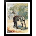 thumbnail image 1 of Artilleryman Saddling His Horse 28x38 Large Black Wood Framed Print Art by Henri de Toulouse-Lautrec, 1 of 2