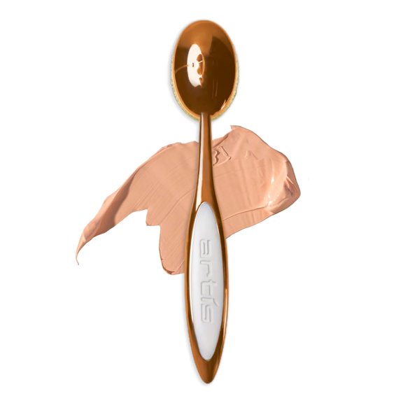 Artis Elite Oval 7 Makeup Brush, Luxury Synthetic Brush for Foundation, BB Cream, SPF, Contour, Liquids, Powders, and Creams, Salted Caramel