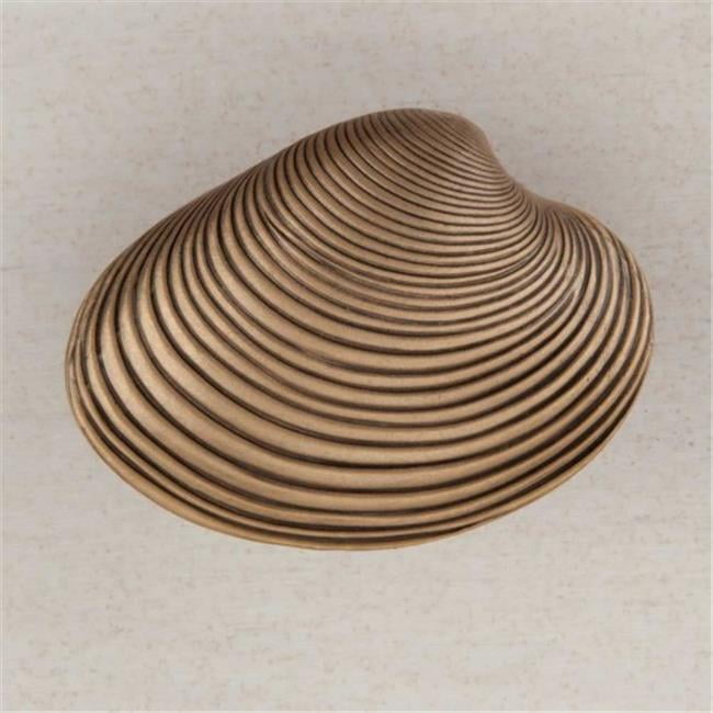 Antique Pewter Clam Shell Cabinet Knob with Mounting Hardware