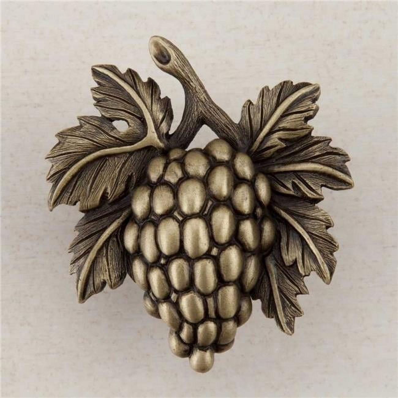Antique Brass Grapevine Cabinet Knob with Mounting Hardware