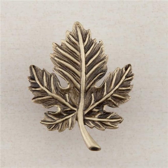 Artisan Collection Leaf Knob - Antique Brass