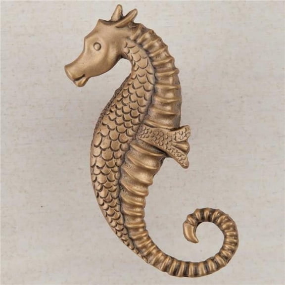 Artisan Collection  Seahorse Knob - Museum Gold
