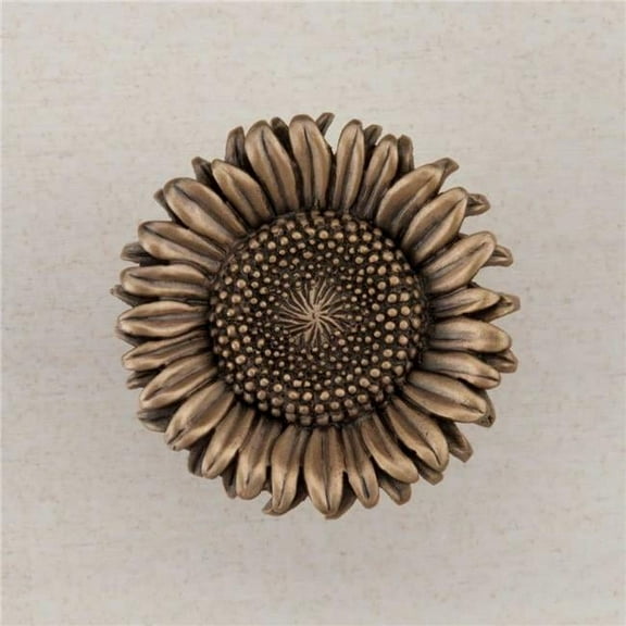 Artisan Collection Sunflower Knob - Museum Gold