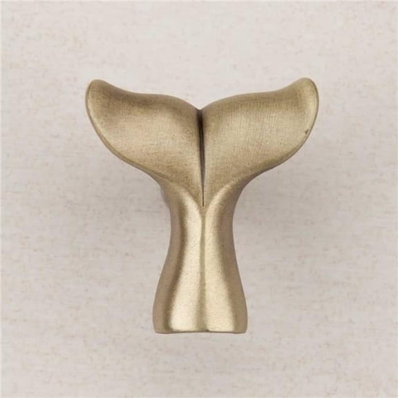 Artisan Collection Whale Tail Knob, Antique Brass