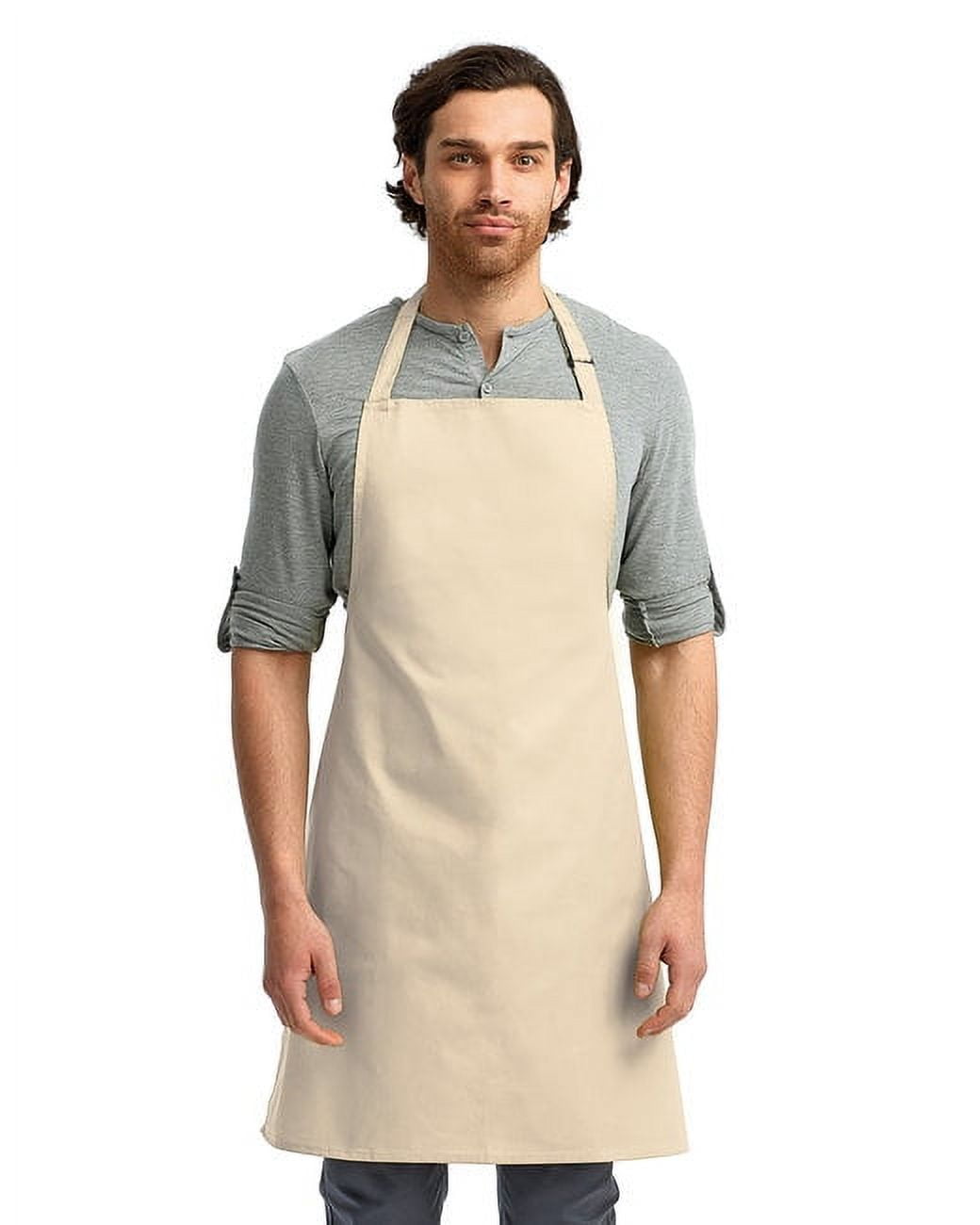 Natural Cotton and Recycled Polyester Adjustable Bib Apron