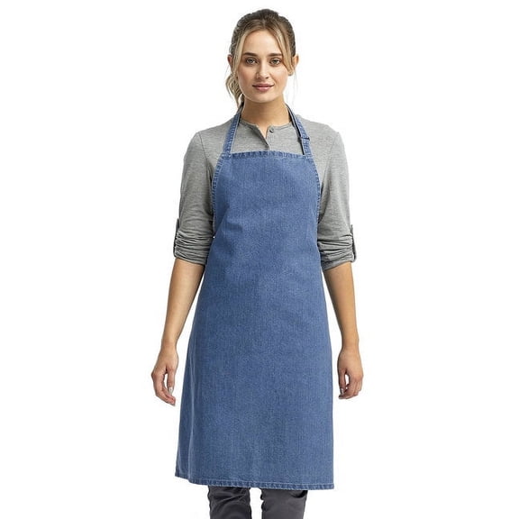 Artisan Collection by Reprime RP150 Recycled Bib Apron-Denim Blue