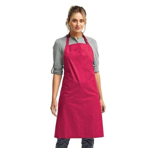 Artisan Collection by Reprime RP150 Recycled Bib Apron-Hot Pink