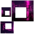 thumbnail image 1 of Meyerdirk Art Contemporary Squares Metal Decor Set of 3, Candy Purple, 1 of 2