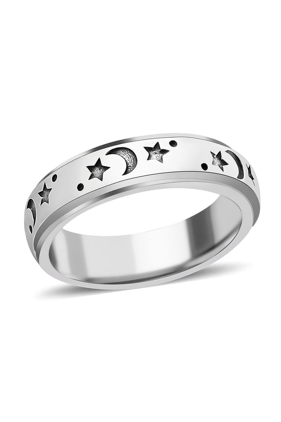 Artisan Crafted 925 Sterling Silver Spinner Ring for Women Jewelry Size 5 Birthday Christmas Gifts for Women