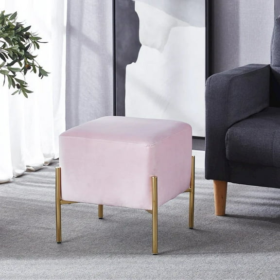 Artisan Design Square Ottoman Pink
