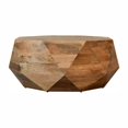 thumbnail image 1 of Artisan Furniture Geometric Solid Mango Wood Coffee Table, 1 of 6