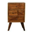 thumbnail image 1 of Artisan Furniture Solid Wood 4 Drawer Multi Chestnut Bedside for Bedroom, 1 of 5