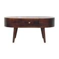 thumbnail image 1 of Artisan Furniture Solid Wood California Walnut Rounded Coffee Table, 1 of 10