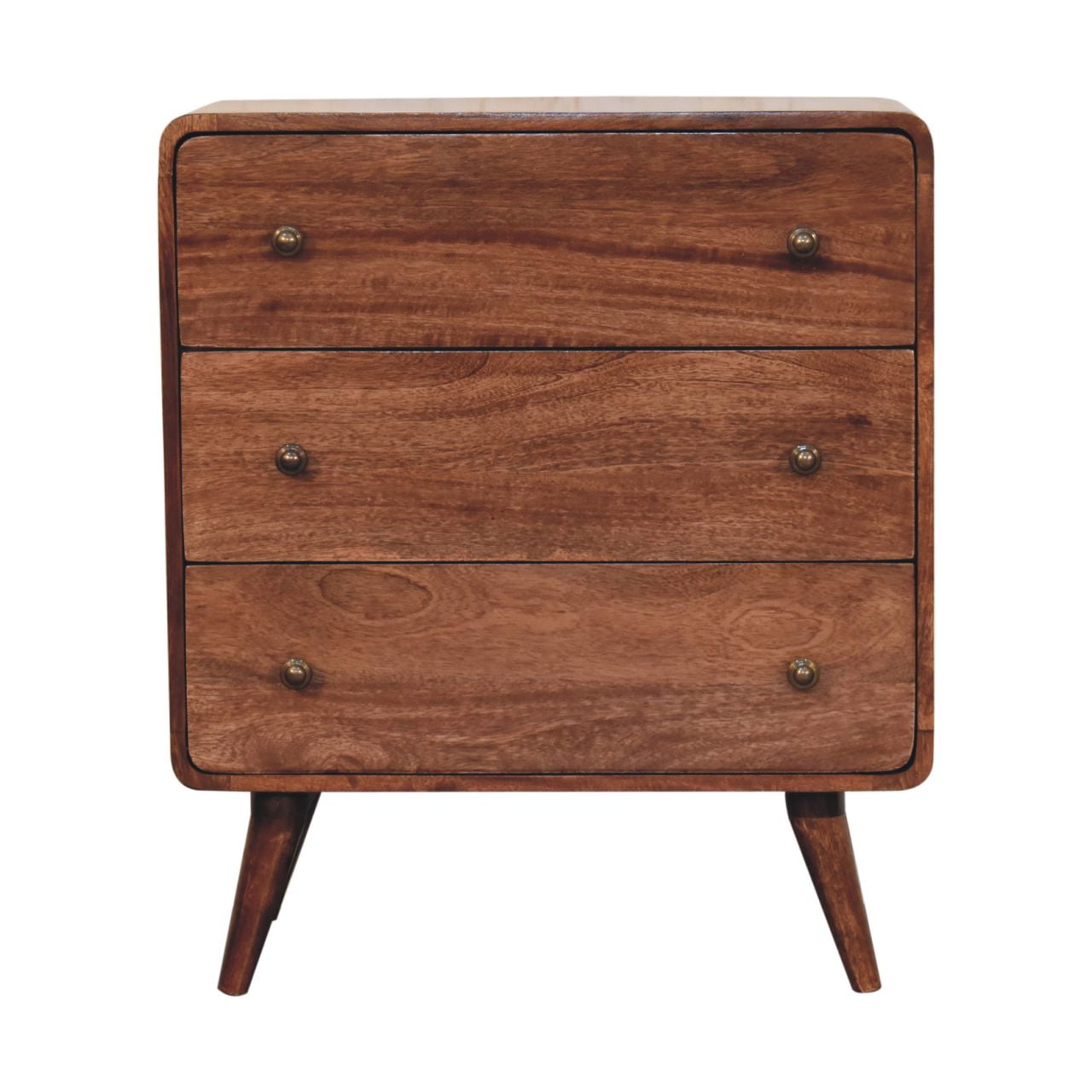 Mid-century Modern Honey Brown Solid Mango Wood Chest
