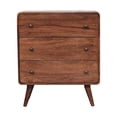 thumbnail image 1 of Artisan Furniture Solid Wood Curved Honey Caramel Chest, 1 of 10