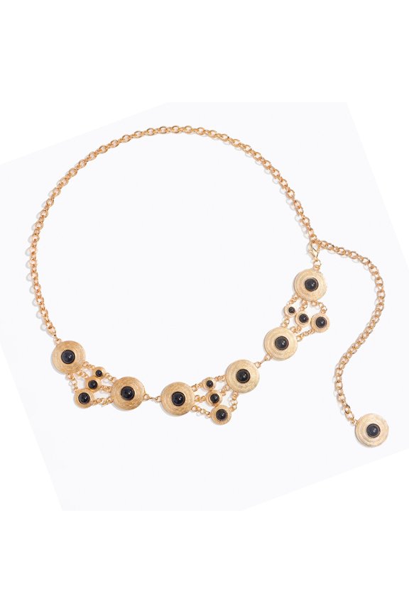 Artisan Gem Waist Chain Metal Body Belt for Costume Ethnic Styling