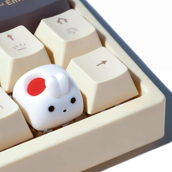 Artisan Keycaps, Cute Custom Couple Rabbits Bunny Key Caps for MX Mechanical Keyboard, 1U for Esc -