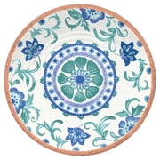 Artisan Multicolored Melamine Salad Plate - Round - Dishwasher Safe - Stackable