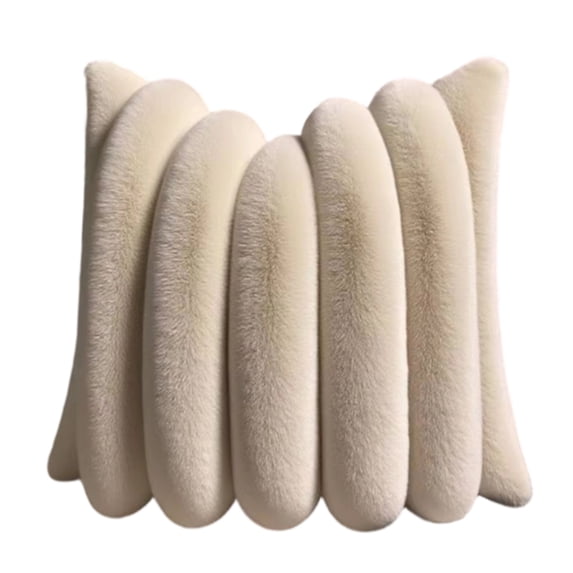 Artisan Plush Velvet Throw Pillow Cover Decorative Square Cushion Case for Sofa and Bed 20 x 20 in Beige