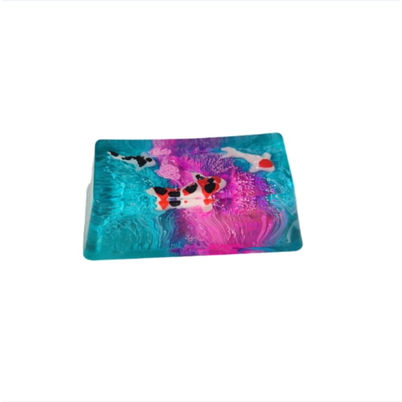 Artisan Resin Keycap, Zen Pond Design 2u Backspace for Mechanical Keyboard, Handcrafted Gift