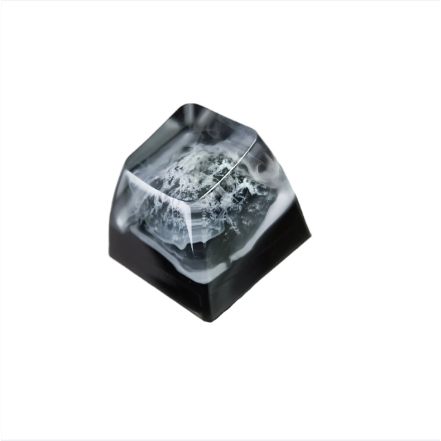 Artisan Resin Keycaps for Mechanical Keyboard,Ink Painting Style with Great Wall & Pavilion Design, Translucent Glow Keycaps