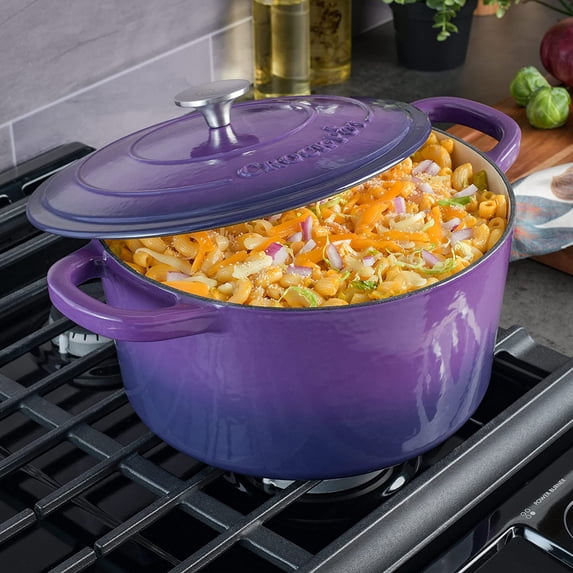 Artisan Round Enameled Cast Iron Dutch Oven, -Quart, Lavender