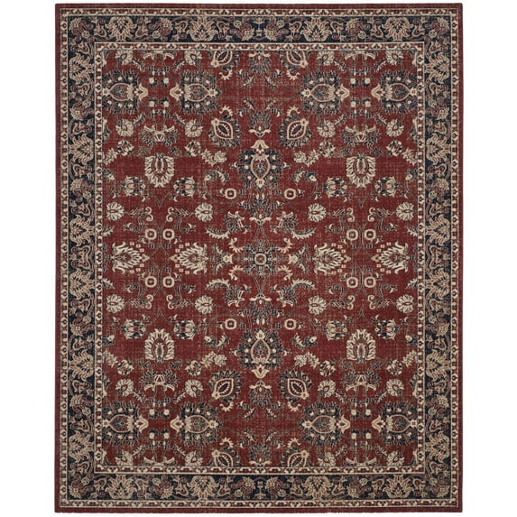 Artisan Rust/Navy Large Rectangle Rug-Color:Rust/Navy,Shape:Large Rectangle,Size:8' x 10'