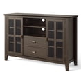 thumbnail image 1 of Artisan SOLID WOOD 53 inch Wide Transitional TV Media Stand in Farmhouse Brown For TVs up to 60 inches, 1 of 6