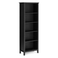 thumbnail image 1 of Simpli Home Artisan 72 inch x 26 inch Solid Wood Contemporary 5 Shelf Bookcase in Black, 1 of 10
