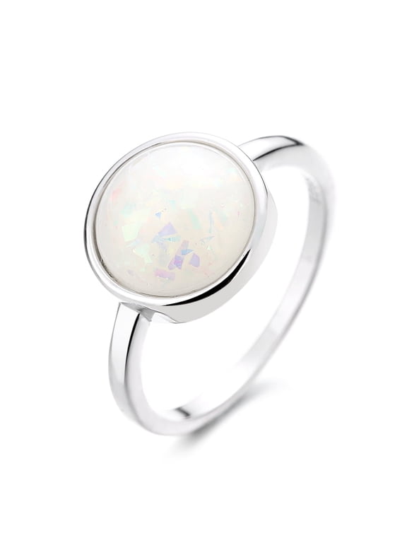 Artisan Sterling Silver Ring in Platinum Drusy