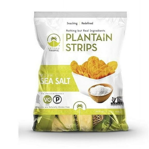 Artisan Tropic 12 x 4.5 oz Plantain Strips with Sea Salt